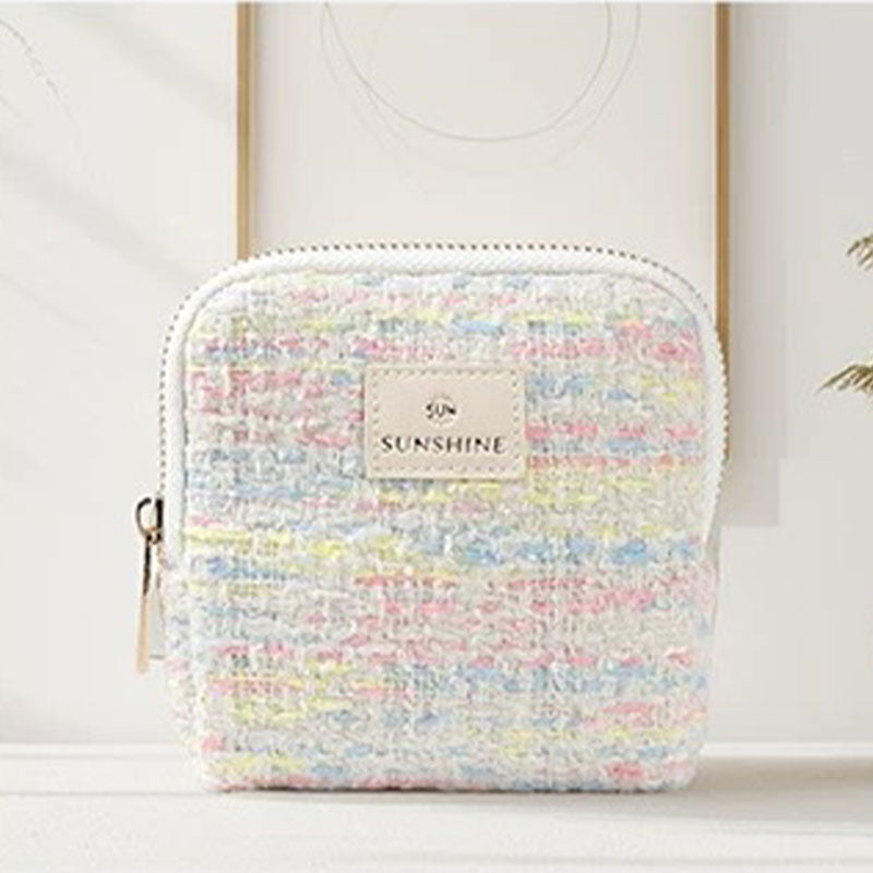 Tweed Travel Jewelry Organizer – Portable Zipper Case for Rings, Earrings & Necklaces