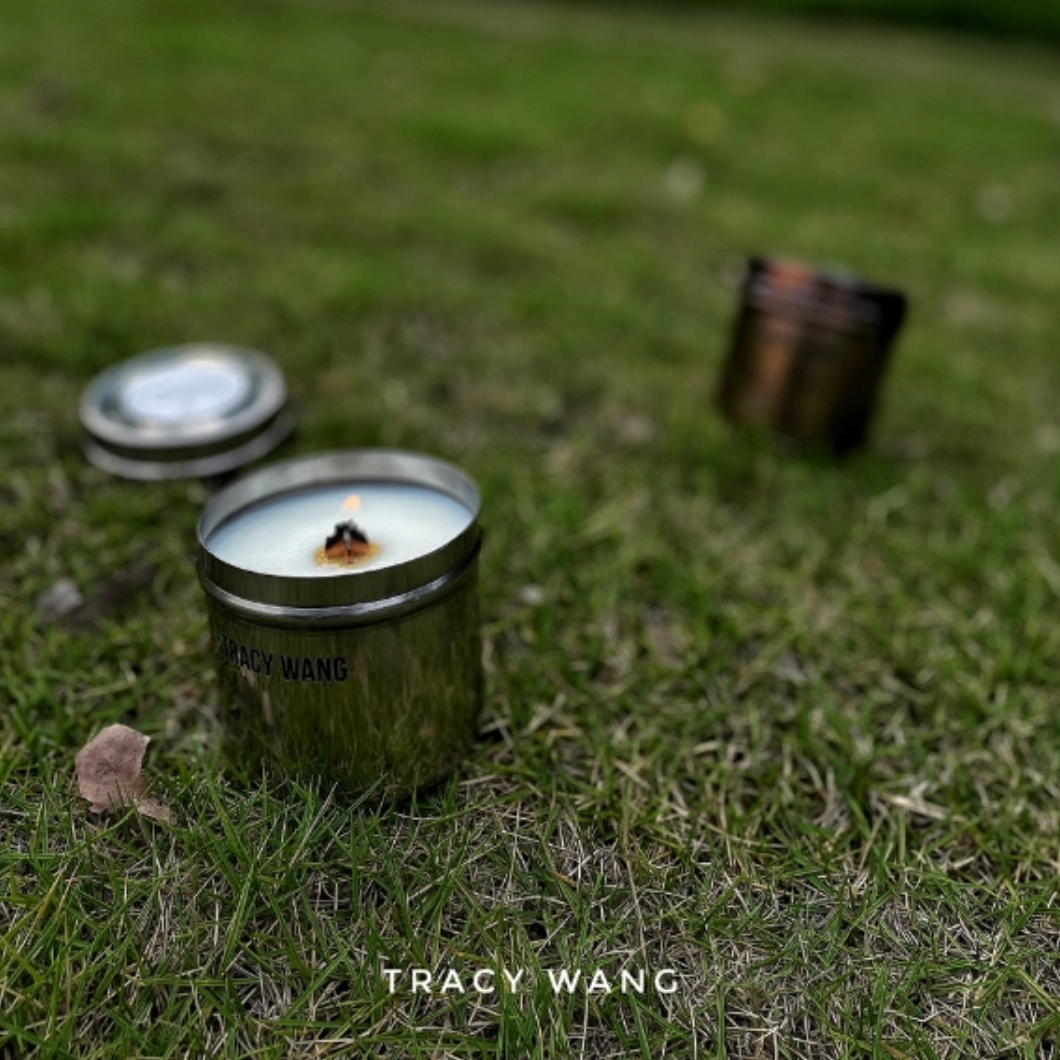 TRACY WANG Outdoor Citronella Soy Candle – 340ml Handmade Natural Scented Candle for Balcony, Patio & Camping