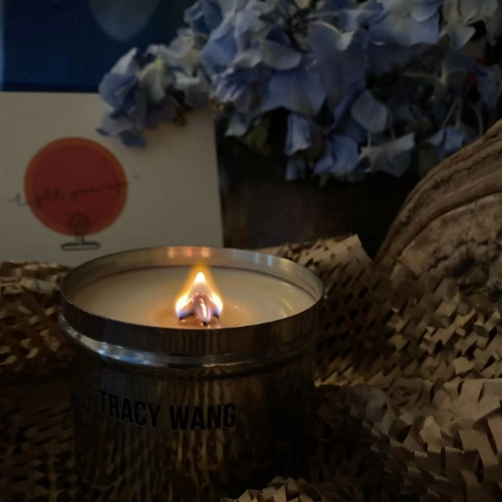 TRACY WANG Outdoor Citronella Soy Candle – 340ml Handmade Natural Scented Candle for Balcony, Patio & Camping