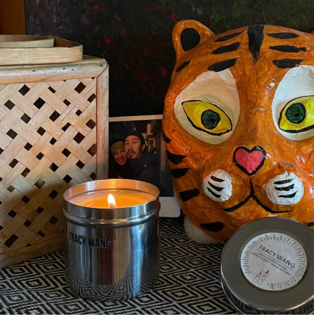 TRACY WANG Outdoor Citronella Soy Candle – 340ml Handmade Natural Scented Candle for Balcony, Patio & Camping