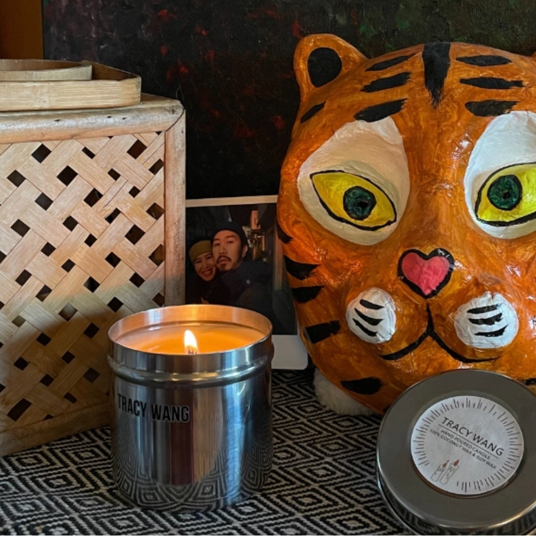 TRACY WANG Outdoor Citronella Soy Candle – 340ml Handmade Natural Scented Candle for Balcony, Patio & Camping