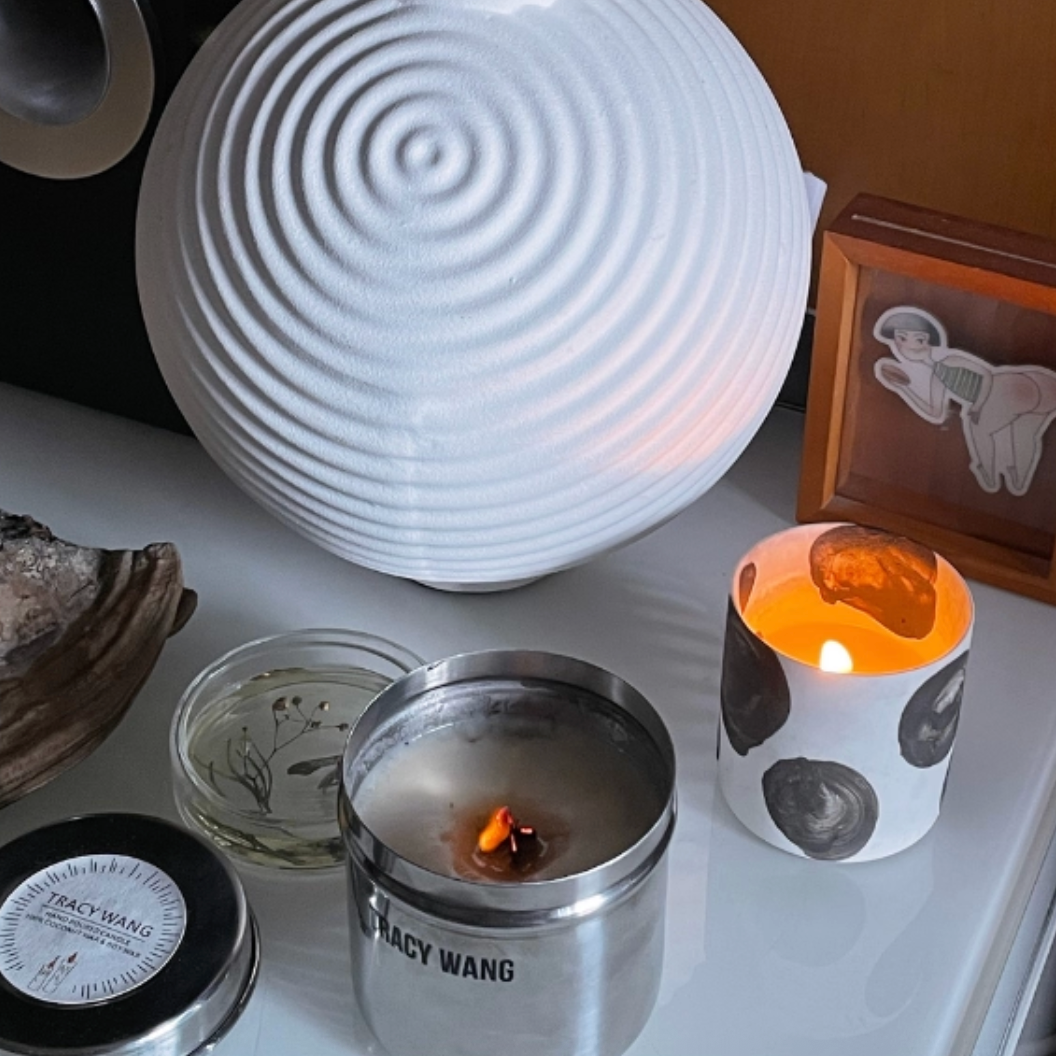 TRACY WANG Outdoor Citronella Soy Candle – 340ml Handmade Natural Scented Candle for Balcony, Patio & Camping