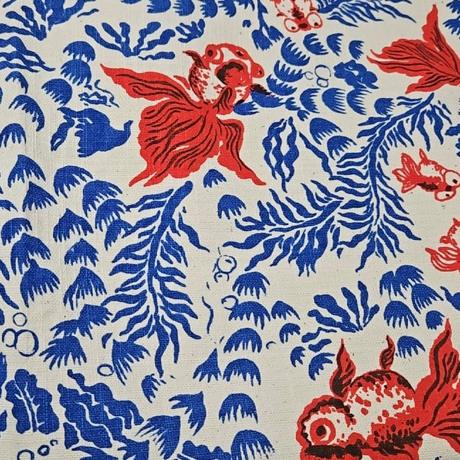Artisan Handwoven Koi Cotton Cloth – Traditional Chinese Hand-Dyed Fabric for DIY, Sewing, Tea Textiles & Clothing