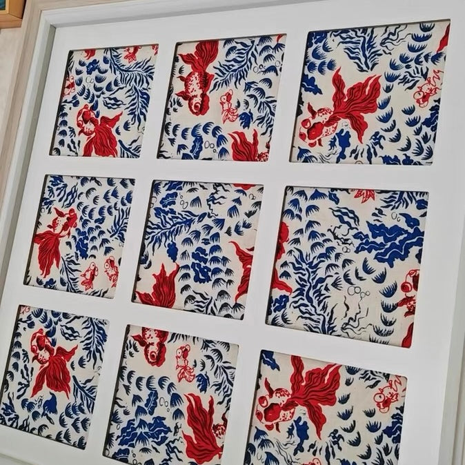 Artisan Handwoven Koi Cotton Cloth – Traditional Chinese Hand-Dyed Fabric for DIY, Sewing, Tea Textiles & Clothing