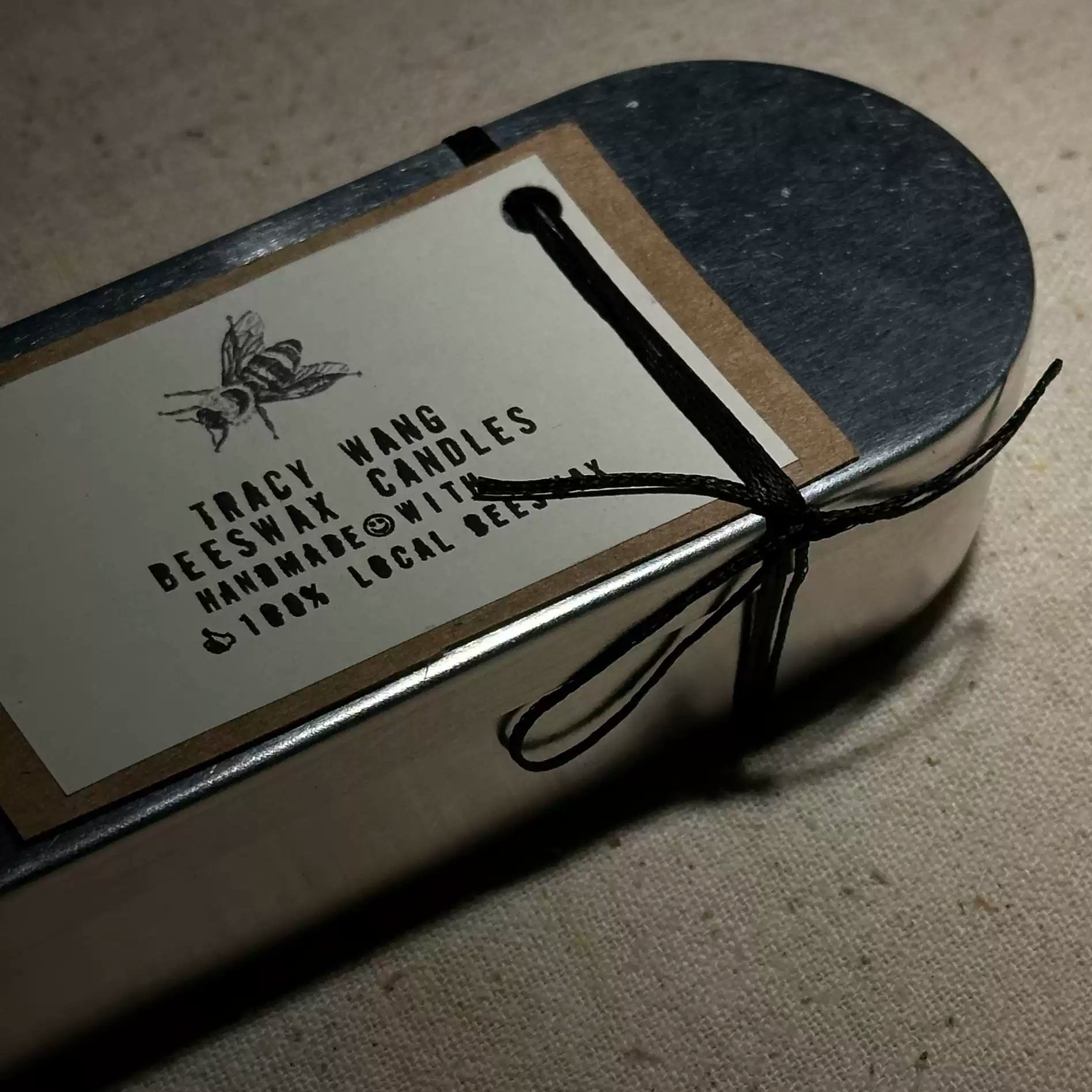 TRACY WANG Mini Beeswax Candle – Handcrafted Pure Natural Honey Wax Candle Made with Traditional Method