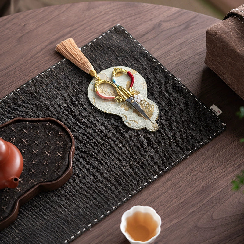 Vintage Titanium Tea Scissors Handcrafted Chinese Tea Accessory Zen-Inspired Tea Tool for Serenity & Craftsmanship