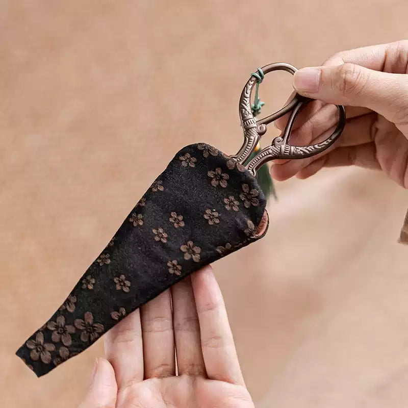 Vintage Titanium Tea Scissors Handcrafted Chinese Tea Accessory Zen-Inspired Tea Tool for Serenity & Craftsmanship