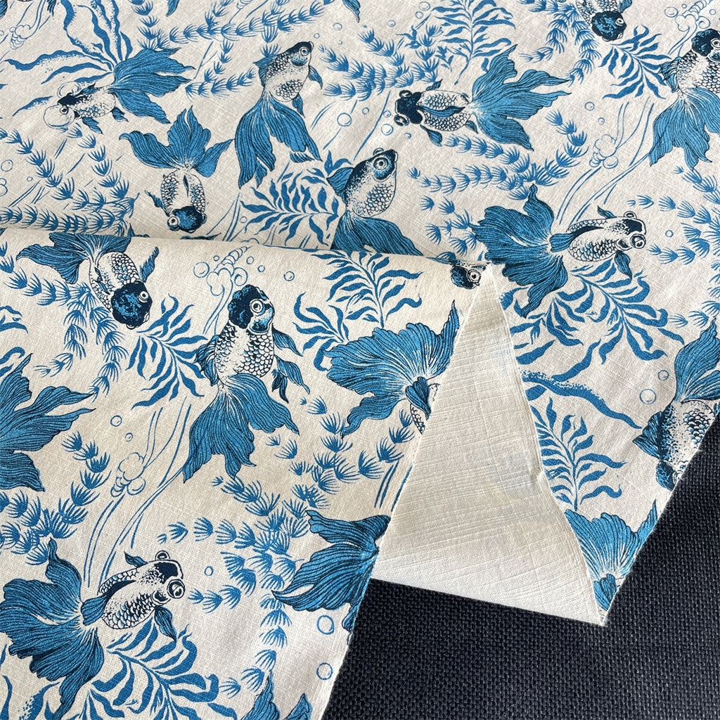 Artisan Handwoven Koi Cotton Cloth – Traditional Chinese Hand-Dyed Fabric for DIY, Sewing, Tea Textiles & Clothing