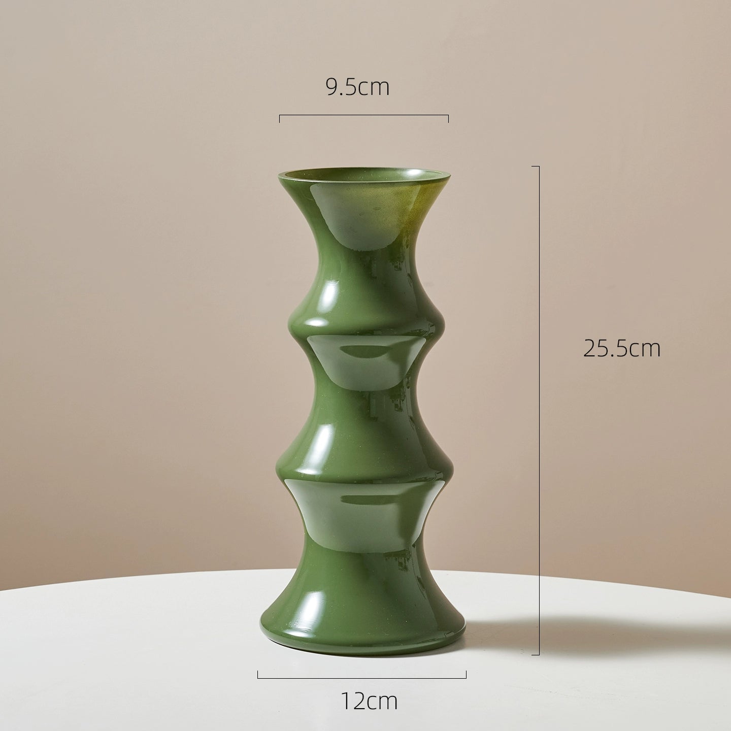 Luxury Bamboo-Textured Glass Vase  Modern Home Decor Centerpiece  Handmade Floral Arrangement Vase (4 Colors)