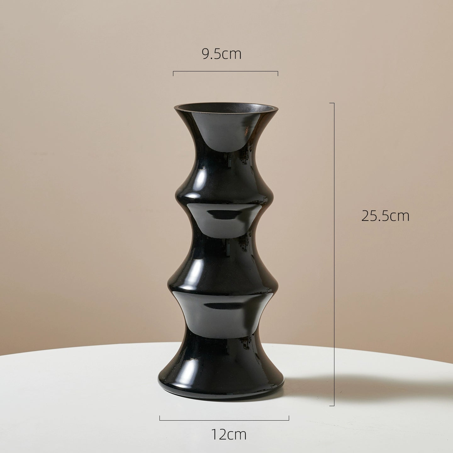 Luxury Bamboo-Textured Glass Vase  Modern Home Decor Centerpiece  Handmade Floral Arrangement Vase (4 Colors)