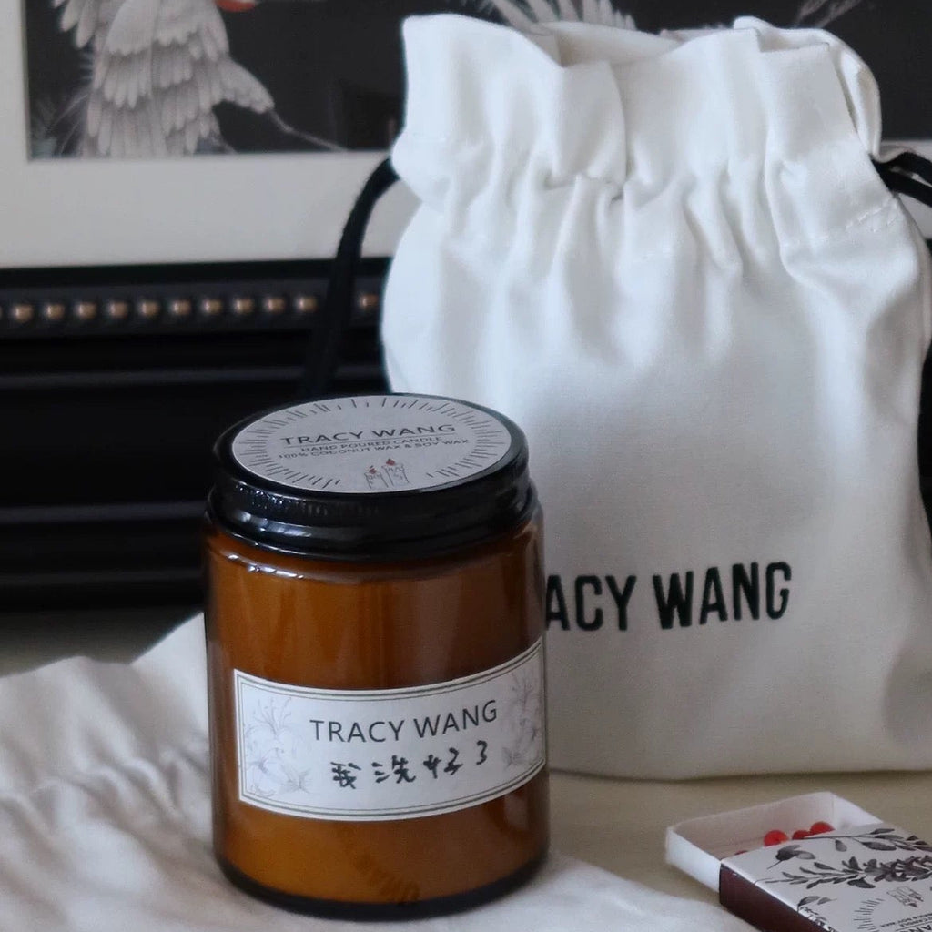 Handcrafted Soy Wax Scented Candle – Essential Oil Relaxation Candle for Bedroom & Gift by TRACY WANG